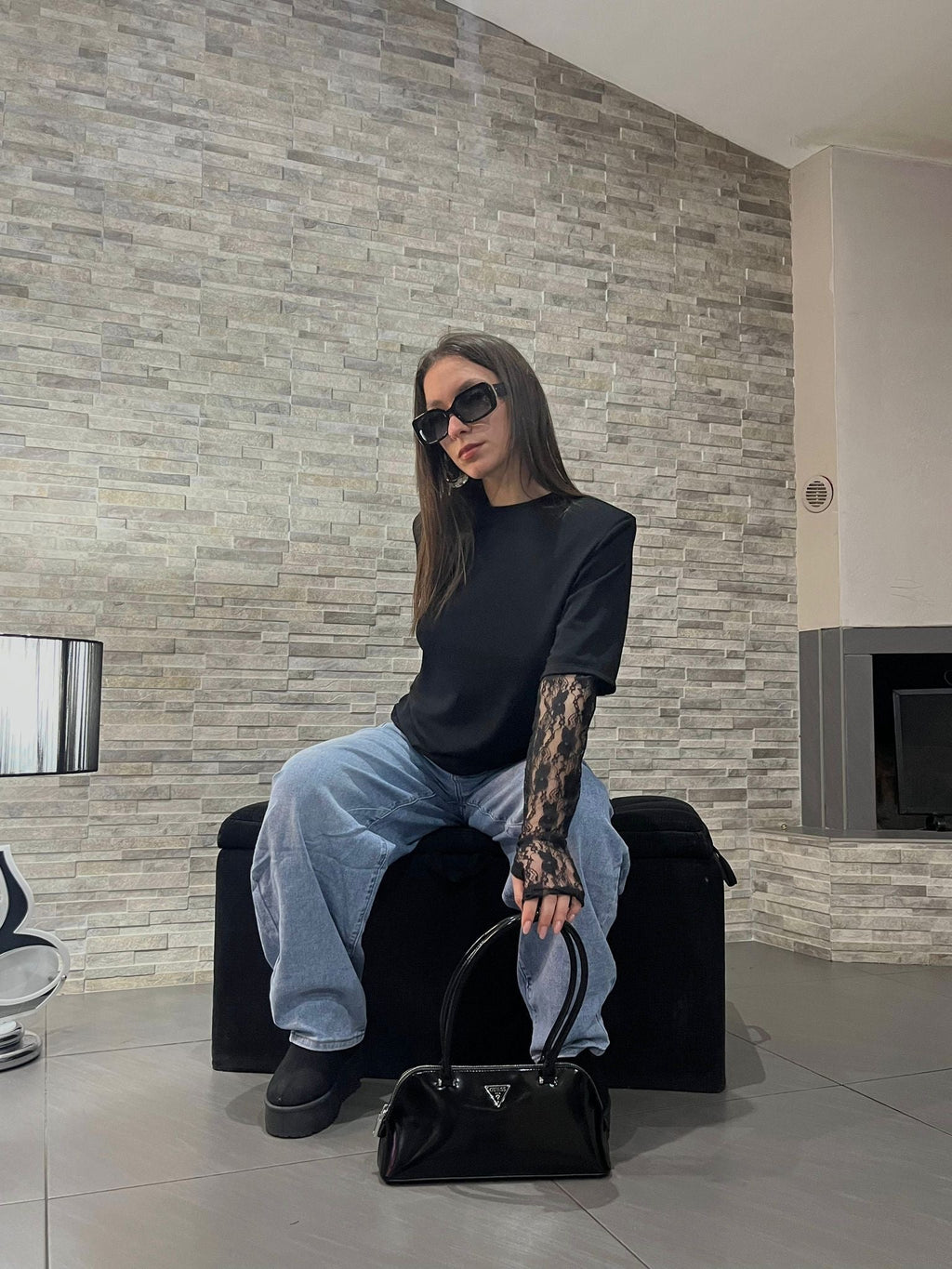 MIVAMA “Embroidered Flow Shirt”