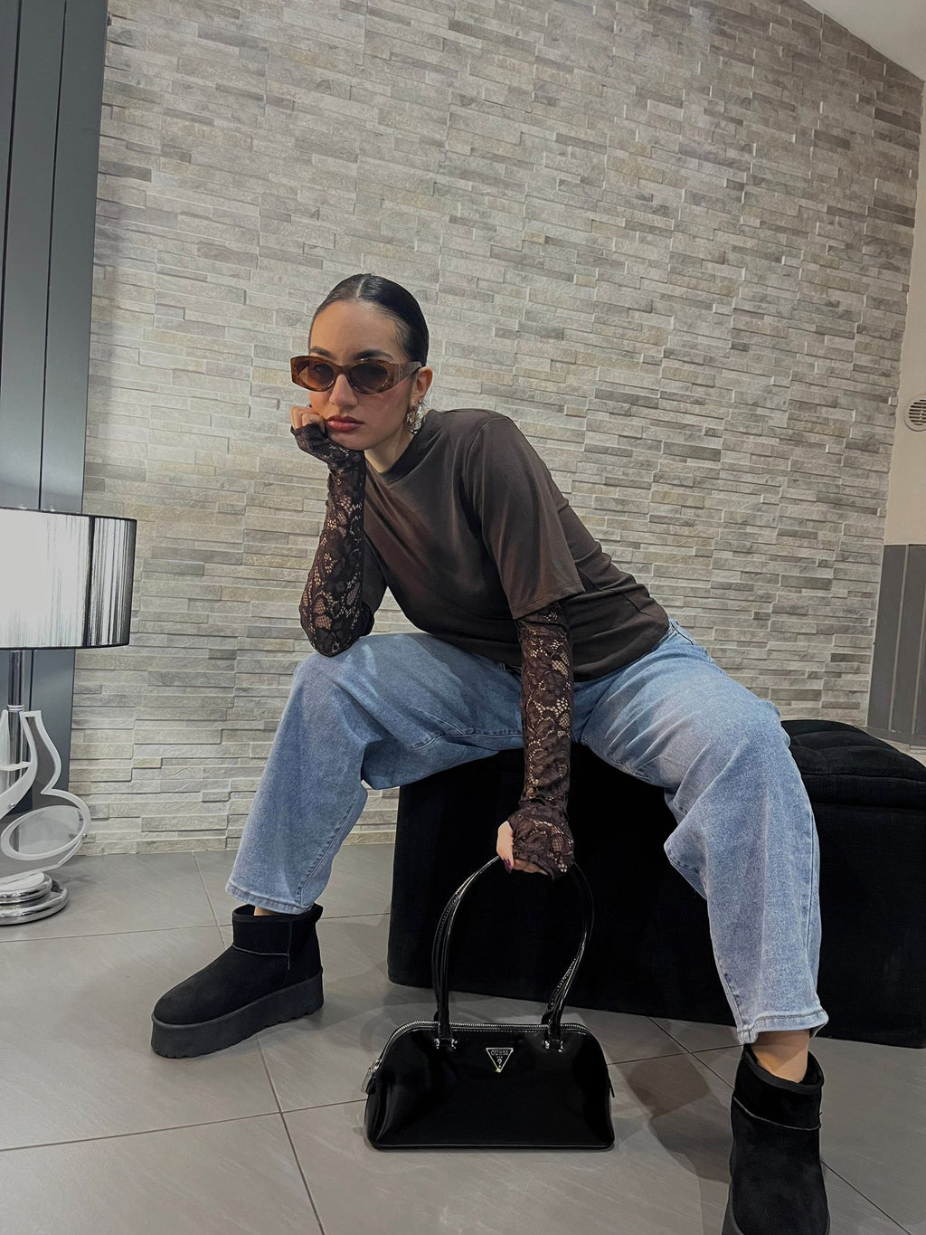 MIVAMA “Embroidered Flow Shirt”