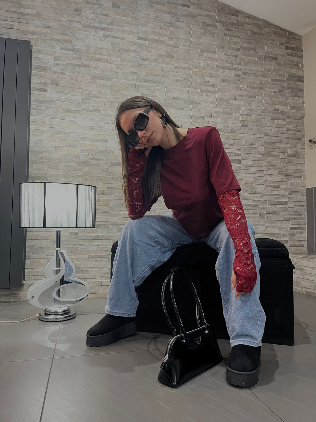 MIVAMA “Embroidered Flow Shirt”