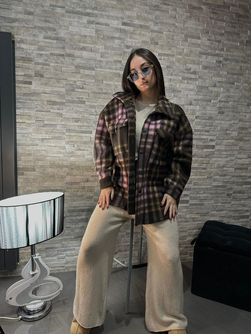 MIVAMA camicione “QuadroLana Oversize”