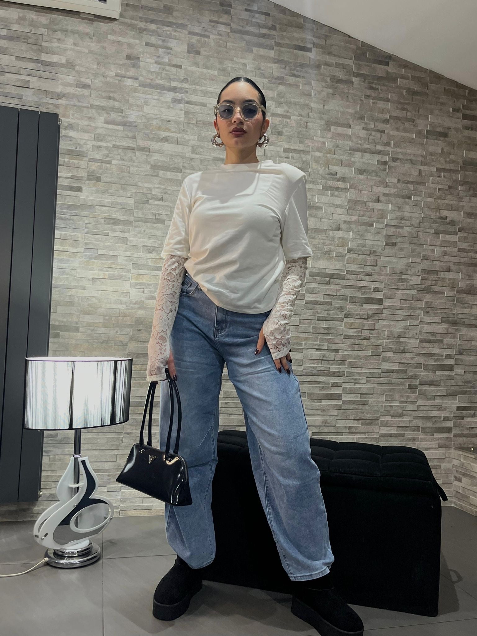 MIVAMA “Embroidered Flow Shirt”