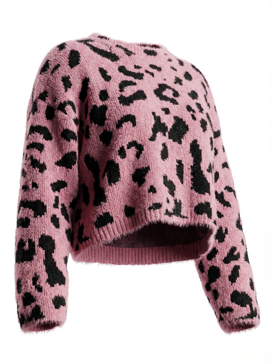 MIVAMA Pullover “Sky Leopard Crop”